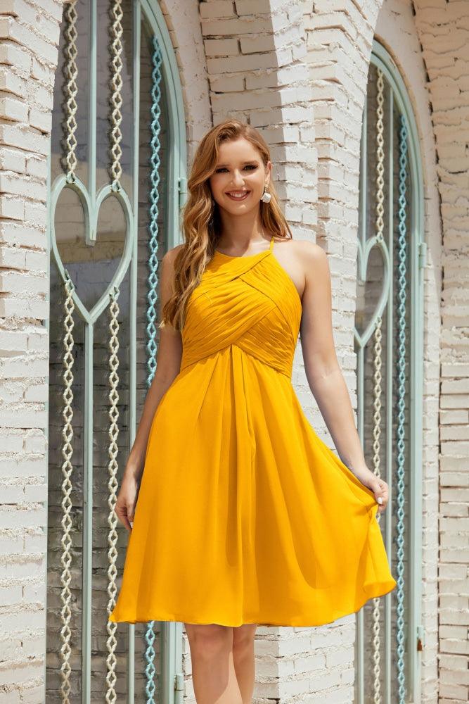 Vestidos de Baile sem Mangas para Receção em Casa, Cocktail Formal e Baile de Finalistas 28014