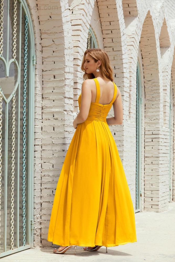 فساتين وصيفات الشرف بحمالة عنق رسمية كوكتيل فستان سهرة 28015