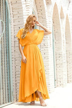 Robe de la Mère de la Mariée Grande Taille Col en V Longueur Solennelle Robe de Bal Formelle pour Invité de Mariage 28020