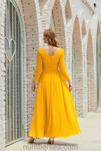 Abito da damigella Numbersea in chiffon, abito formale per festa, abito da sera 28016