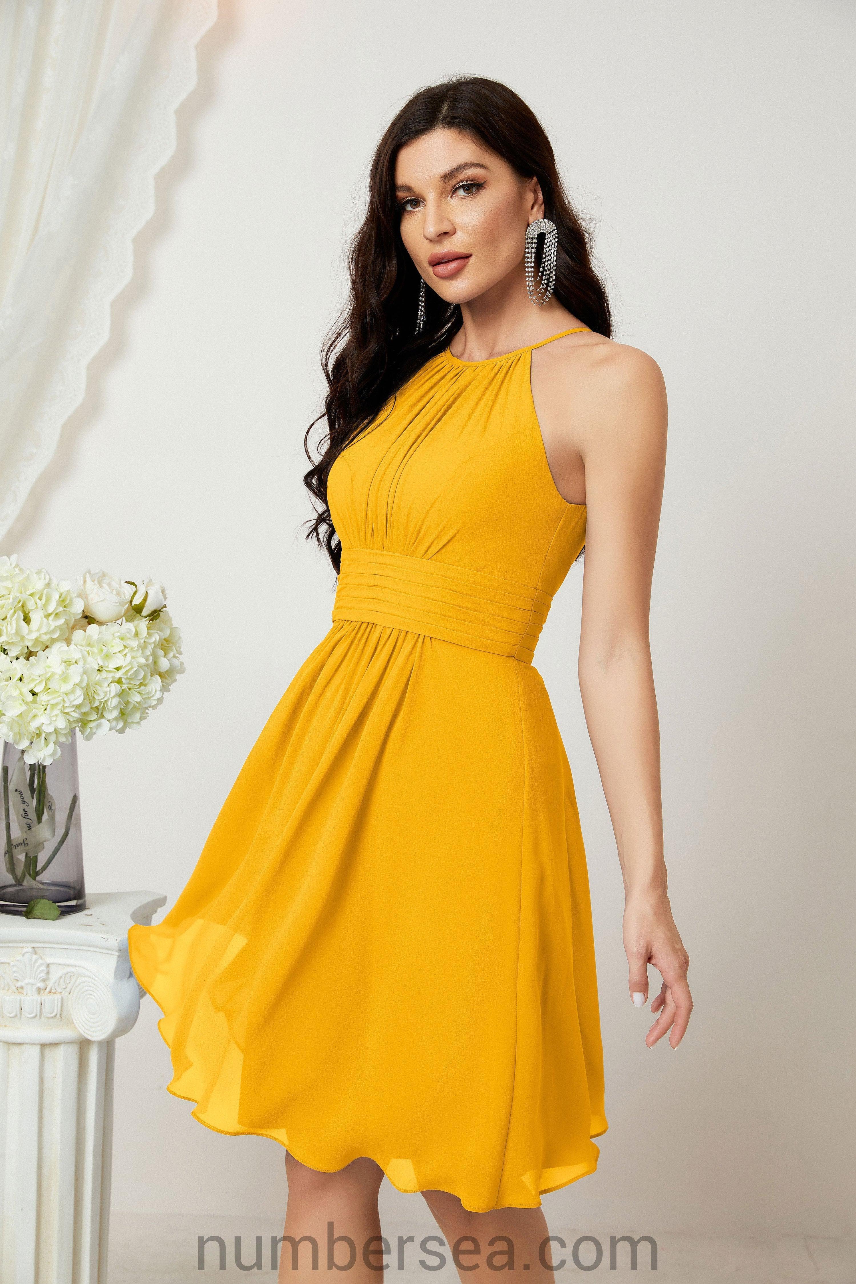 Robe de soirée formelle pour bal de fin d'études ou cocktail Halter 28011
