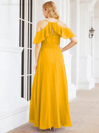 Robes longues de demoiselle d'honneur Numbersea à épaules dénudées, fente latérale, robes de bal formelles pour fête et mariage 28070