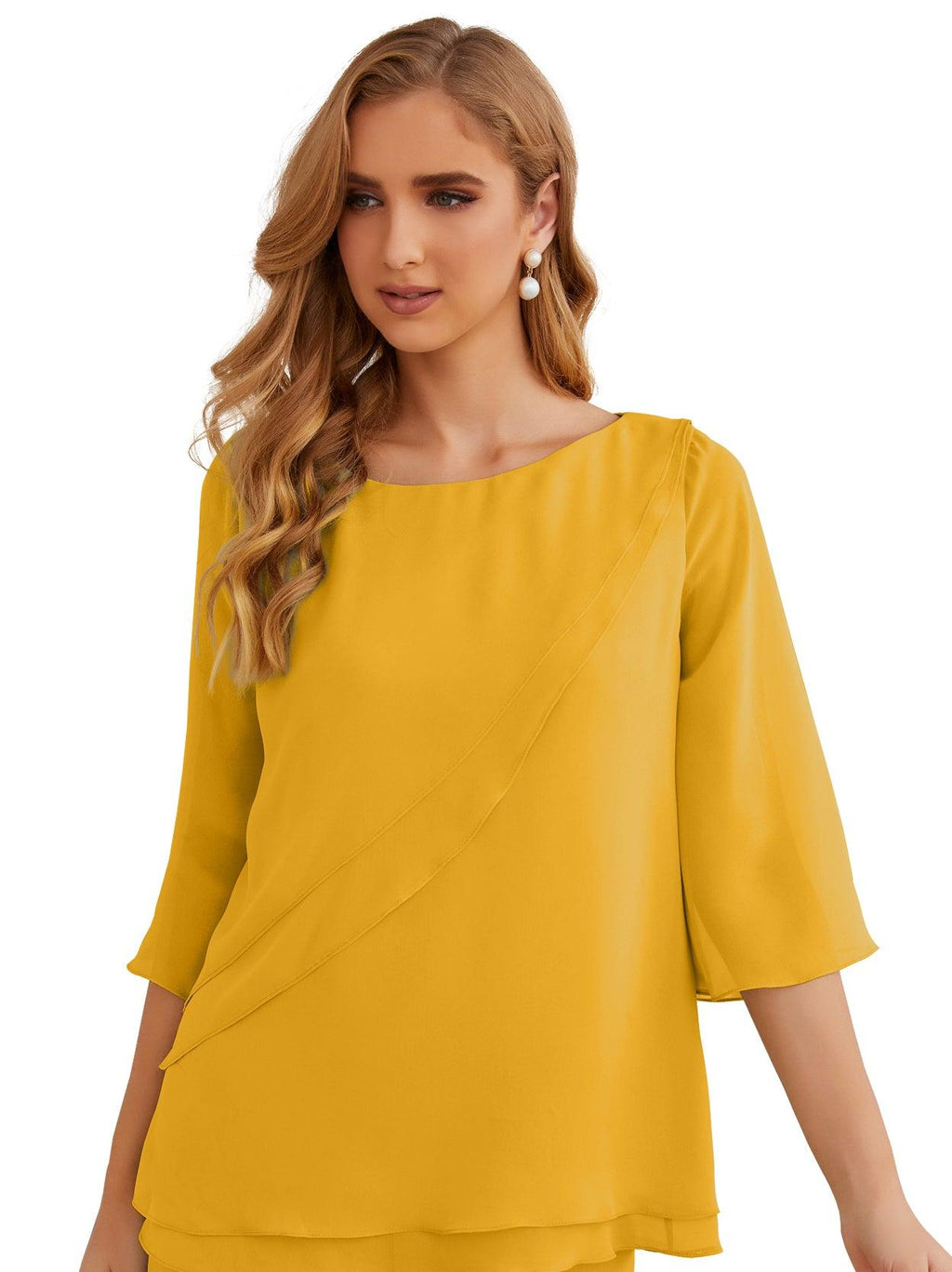 Robe de mariée élégante pour la mère de la mariée en deux pièces, tailleur pantalon grande taille à volants superposés, peignoir argenté 28064