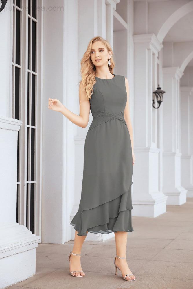 Robe de mariage de la mère de la mariée en deux pièces, ligne A, pour cérémonie et soirée formelle, modèle 28072