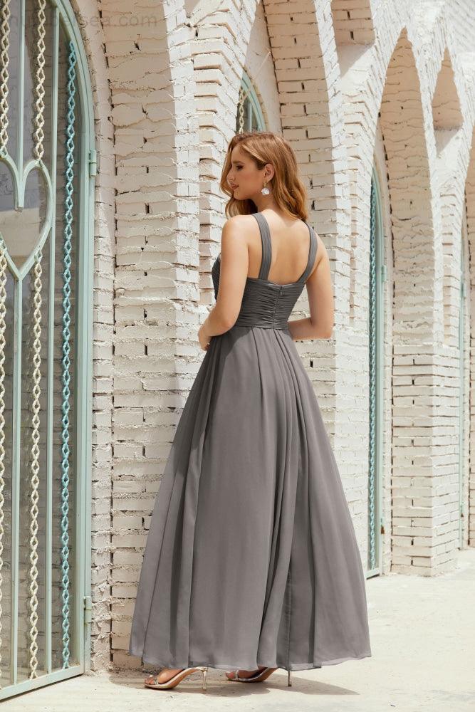 فساتين وصيفات الشرف بحمالة عنق رسمية كوكتيل فستان سهرة 28015
