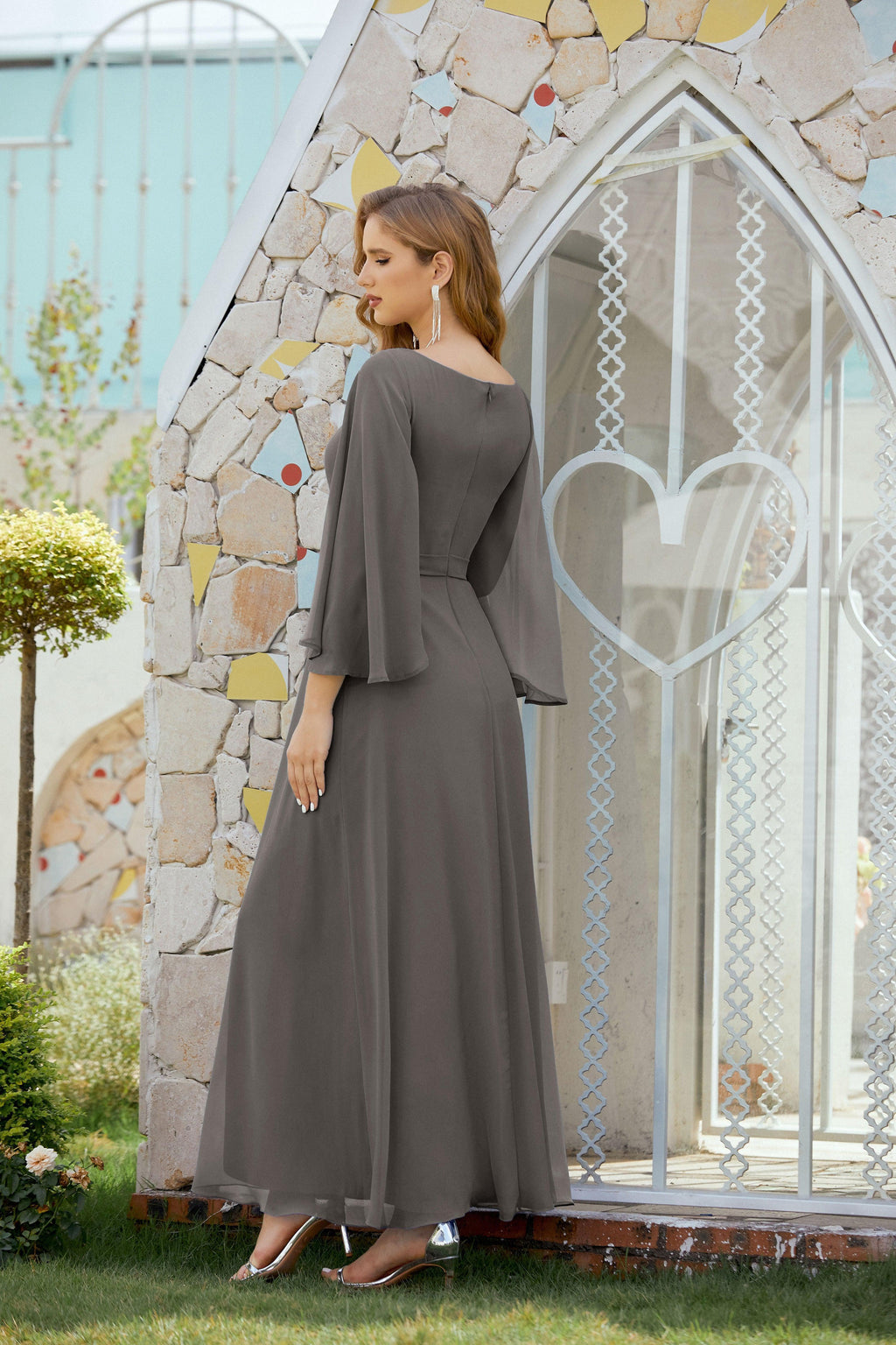 Abito da Sposa della Madre della Sposa Abito da Ballo Formale per Ospite di Matrimonio 28012