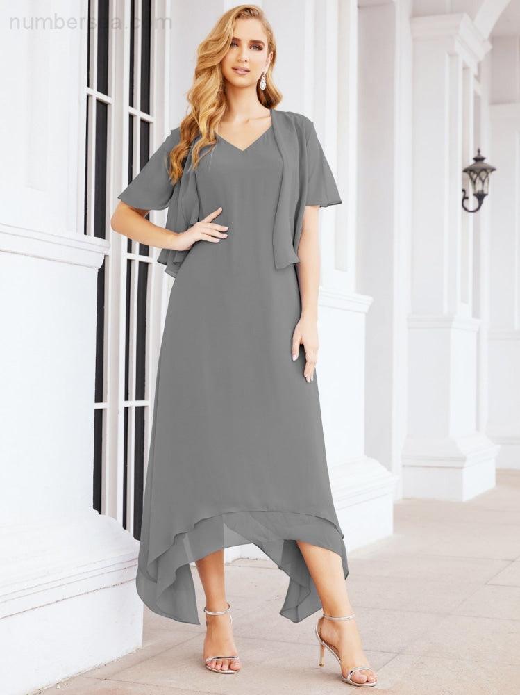 Vestido de Noiva de Duas Peças em Linha A para Mãe da Noiva Vestido de Festa Formal 28073