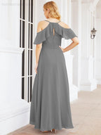 Robes longues de demoiselle d'honneur Numbersea à épaules dénudées, fente latérale, robes de bal formelles pour fête et mariage 28070