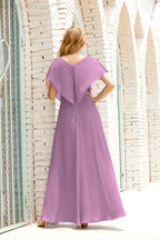 Robe de la Mère de la Mariée Grande Taille Col en V Longueur Solennelle Robe de Bal Formelle pour Invité de Mariage 28020