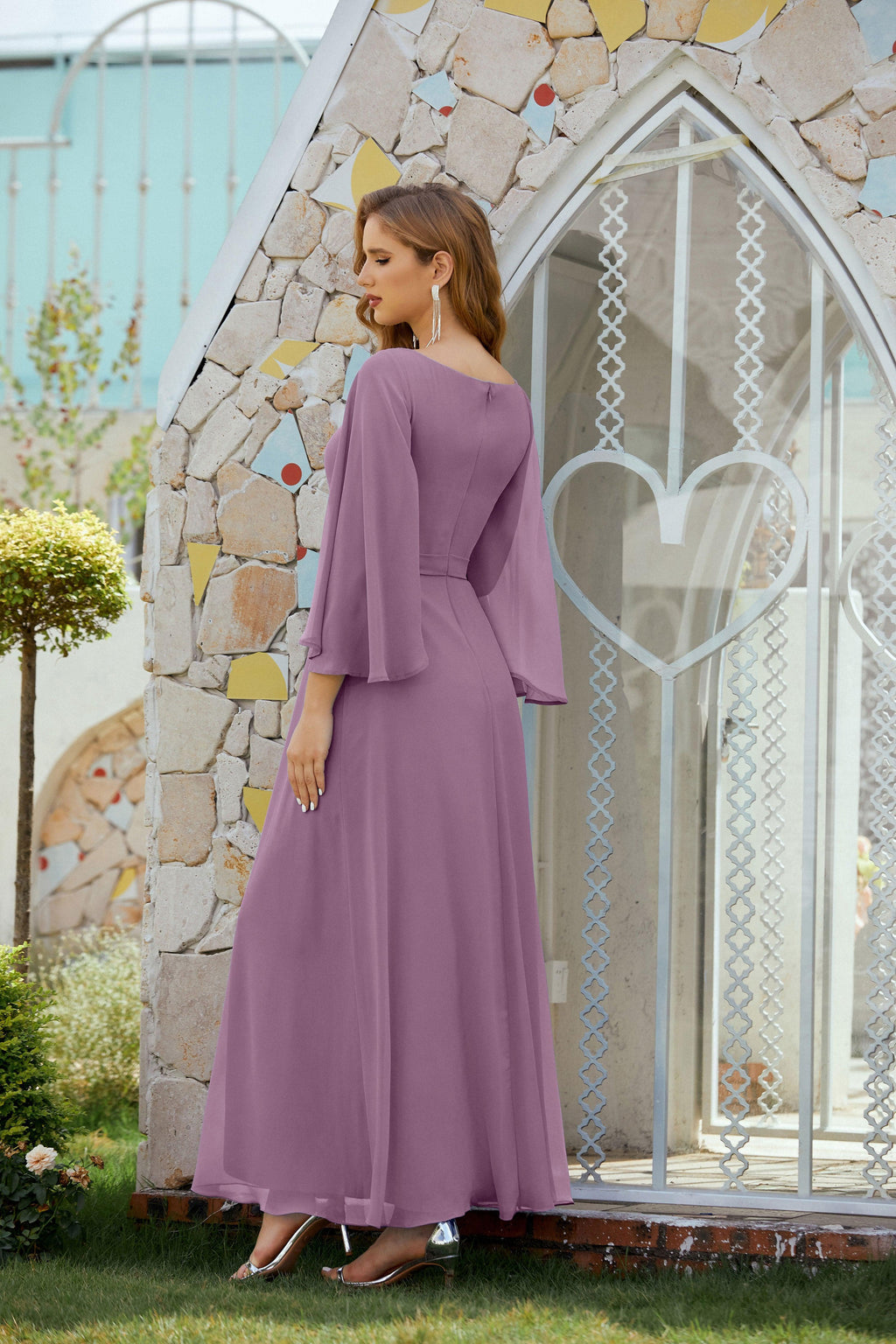Abito da Sposa della Madre della Sposa Abito da Ballo Formale per Ospite di Matrimonio 28012