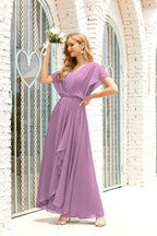 Robe de la Mère de la Mariée Grande Taille Col en V Longueur Solennelle Robe de Bal Formelle pour Invité de Mariage 28020