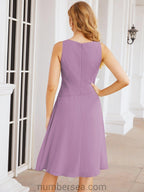 Vestidos para a Mãe da Noiva Vestido de Baile de Finalistas Vestido Casual Pregueado 28065