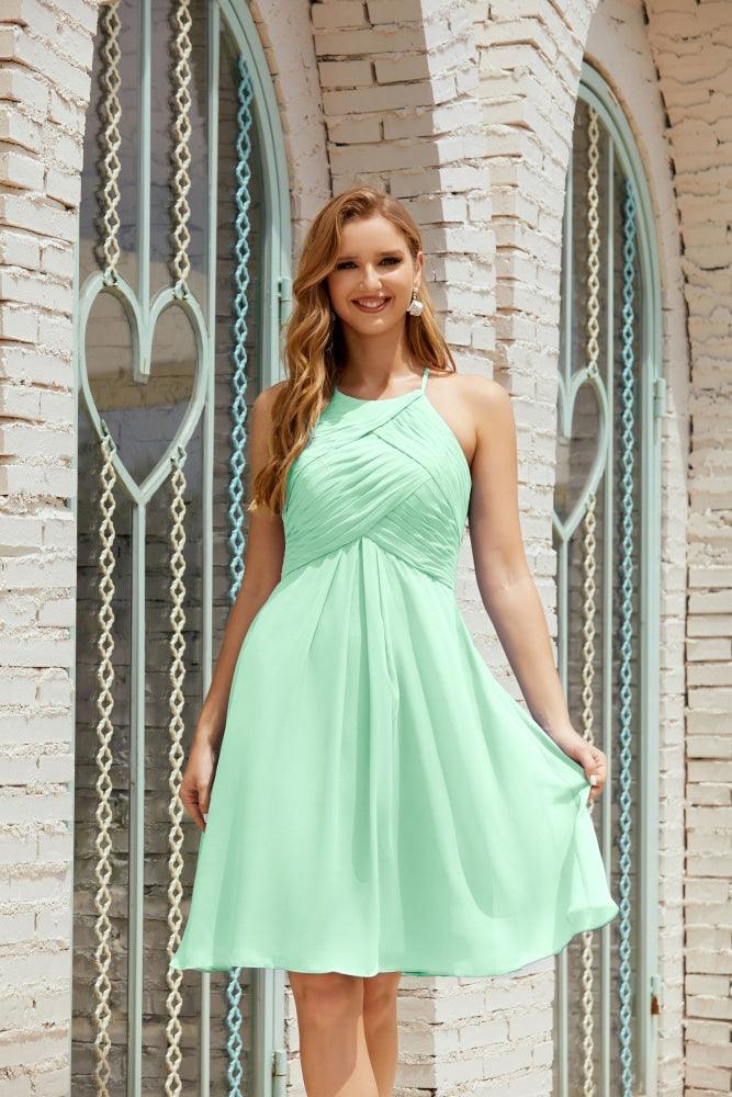 Vestidos de Baile sem Mangas para Receção em Casa, Cocktail Formal e Baile de Finalistas 28014