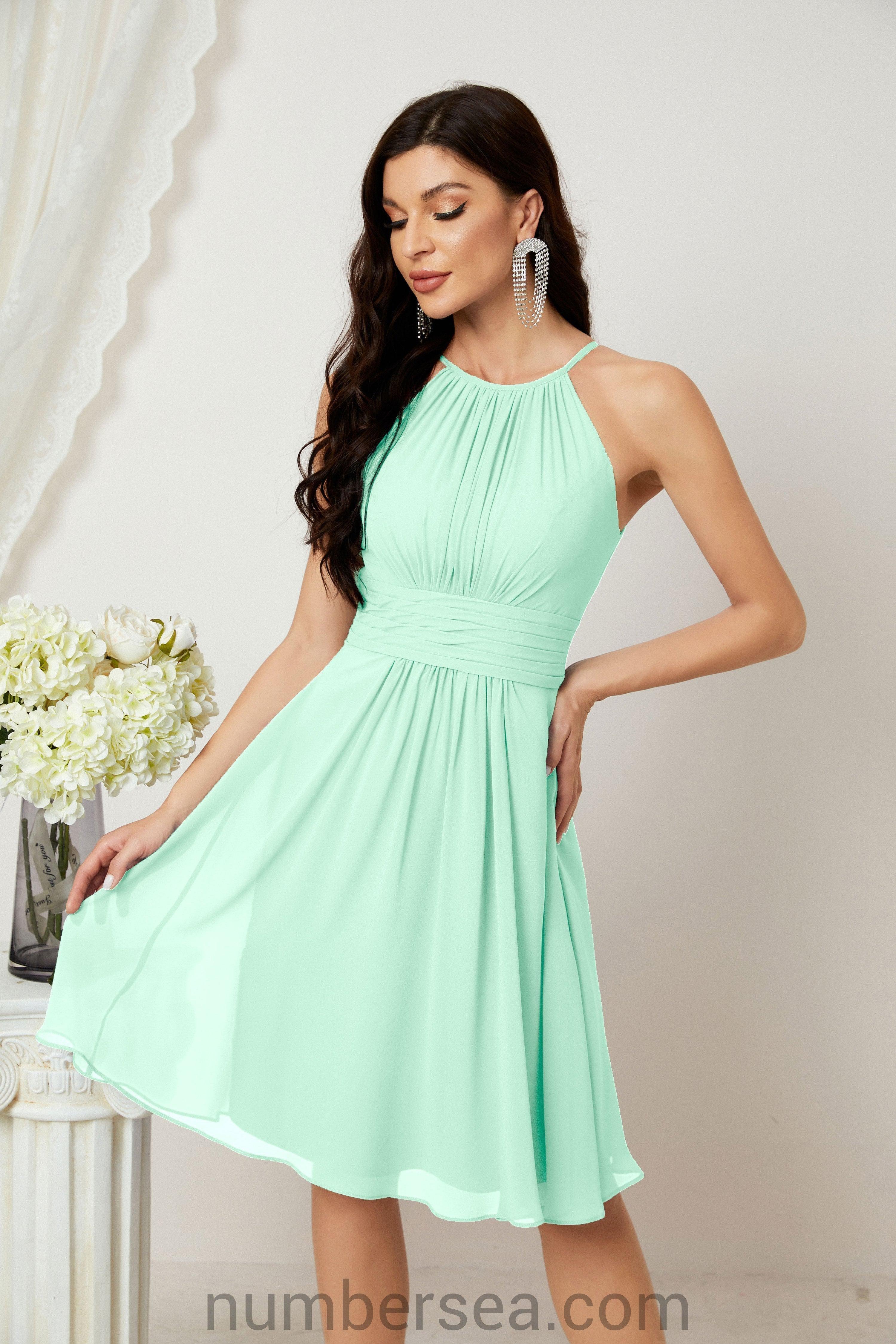 Robe de soirée formelle pour bal de fin d'études ou cocktail Halter 28011