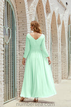 Abito da damigella Numbersea in chiffon, abito formale per festa, abito da sera 28016