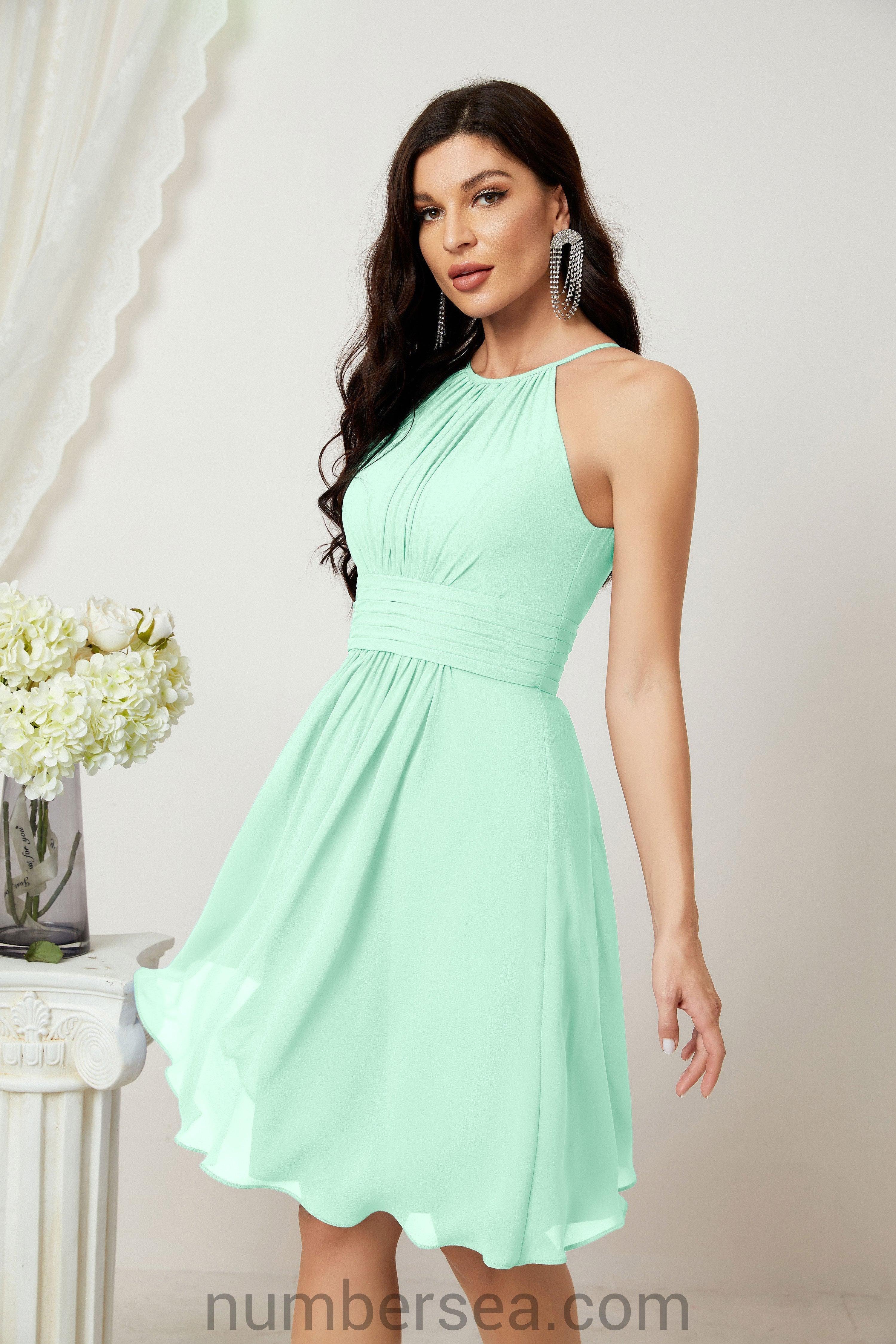 Robe de soirée formelle pour bal de fin d'études ou cocktail Halter 28011