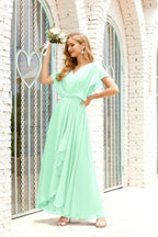 Robe de la Mère de la Mariée Grande Taille Col en V Longueur Solennelle Robe de Bal Formelle pour Invité de Mariage 28020