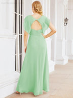 Abiti da damigella Numbersea con mantella, abito formale da ballo, abiti con schiena scoperta per madre della sposa 28058