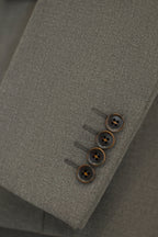 Abito in Lana Grigio Topo Solido a Tre Pezzi per Sposo e Business