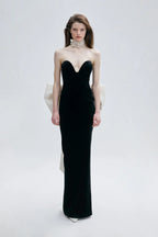 Floor-Length Backless Sequin Prom Dress