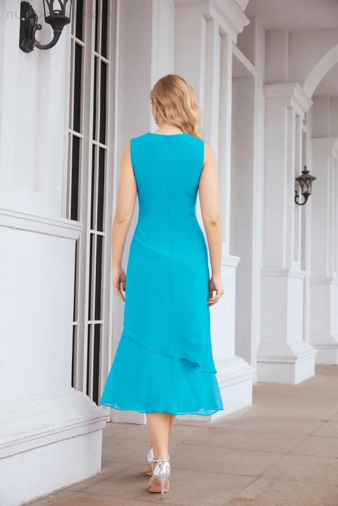 Robe de mariage de la mère de la mariée en deux pièces, ligne A, pour cérémonie et soirée formelle, modèle 28072