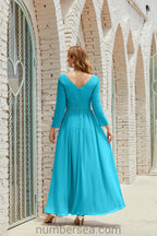 Abito da damigella Numbersea in chiffon, abito formale per festa, abito da sera 28016