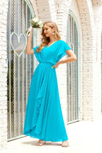 Robe de la Mère de la Mariée Grande Taille Col en V Longueur Solennelle Robe de Bal Formelle pour Invité de Mariage 28020