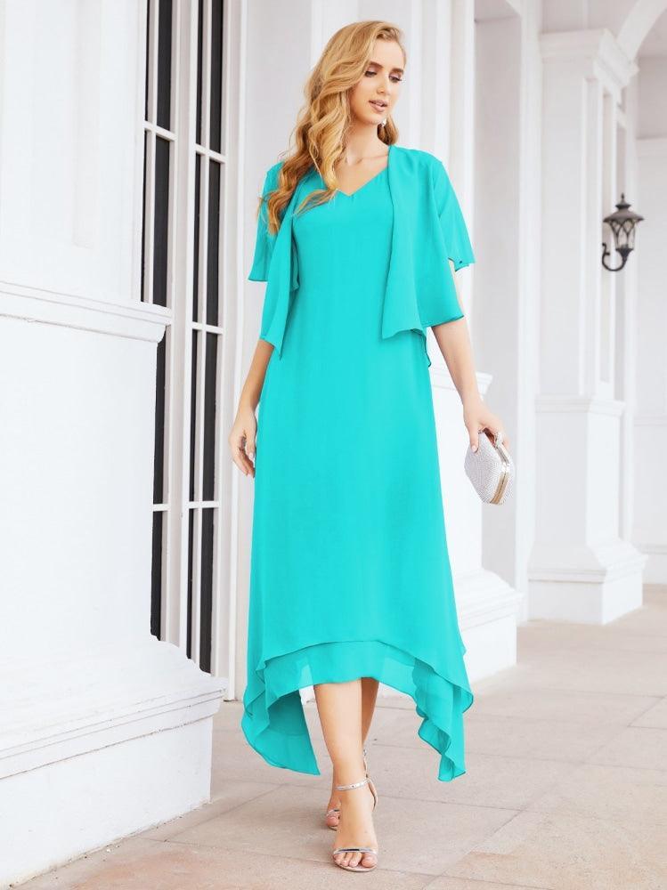 Vestido de Noiva de Duas Peças em Linha A para Mãe da Noiva Vestido de Festa Formal 28073