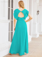 Abiti da damigella Numbersea con mantella, abito formale da ballo, abiti con schiena scoperta per madre della sposa 28058