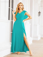 Abiti da damigella Numbersea con mantella, abito formale da ballo, abiti con schiena scoperta per madre della sposa 28058