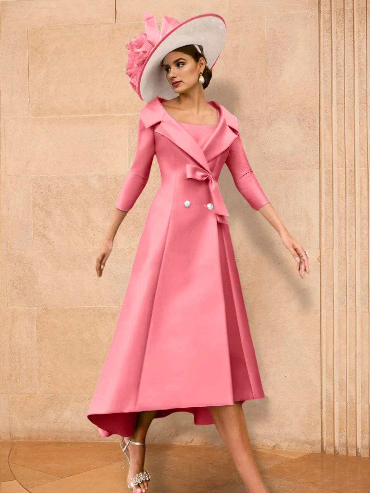 Long Sleeve A Line Princess Gown For The Mother Of The Bride Bowknot