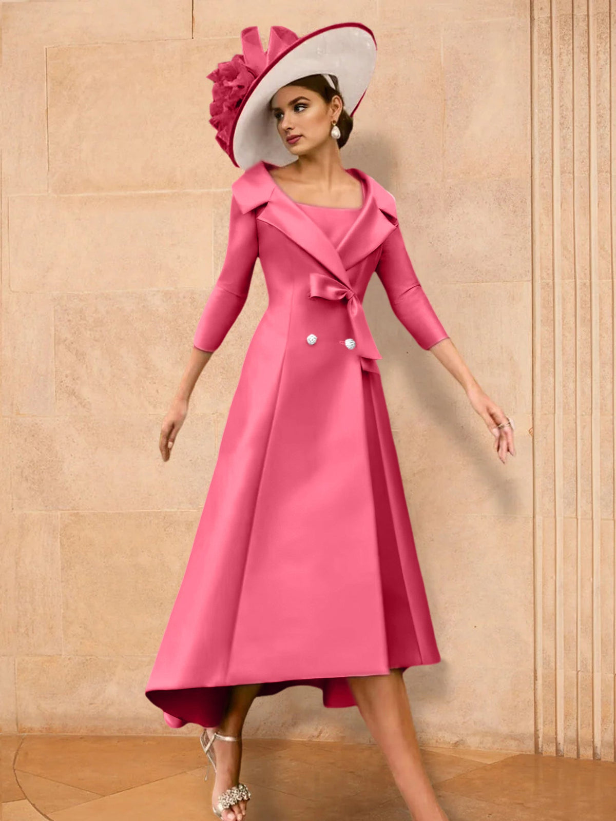 Long Sleeve A Line Princess Gown For The Mother Of The Bride Bowknot