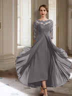 A-Linie/Princess-Linie Lange Ärmel Kleider für die Brautmutter mit Applikationen 