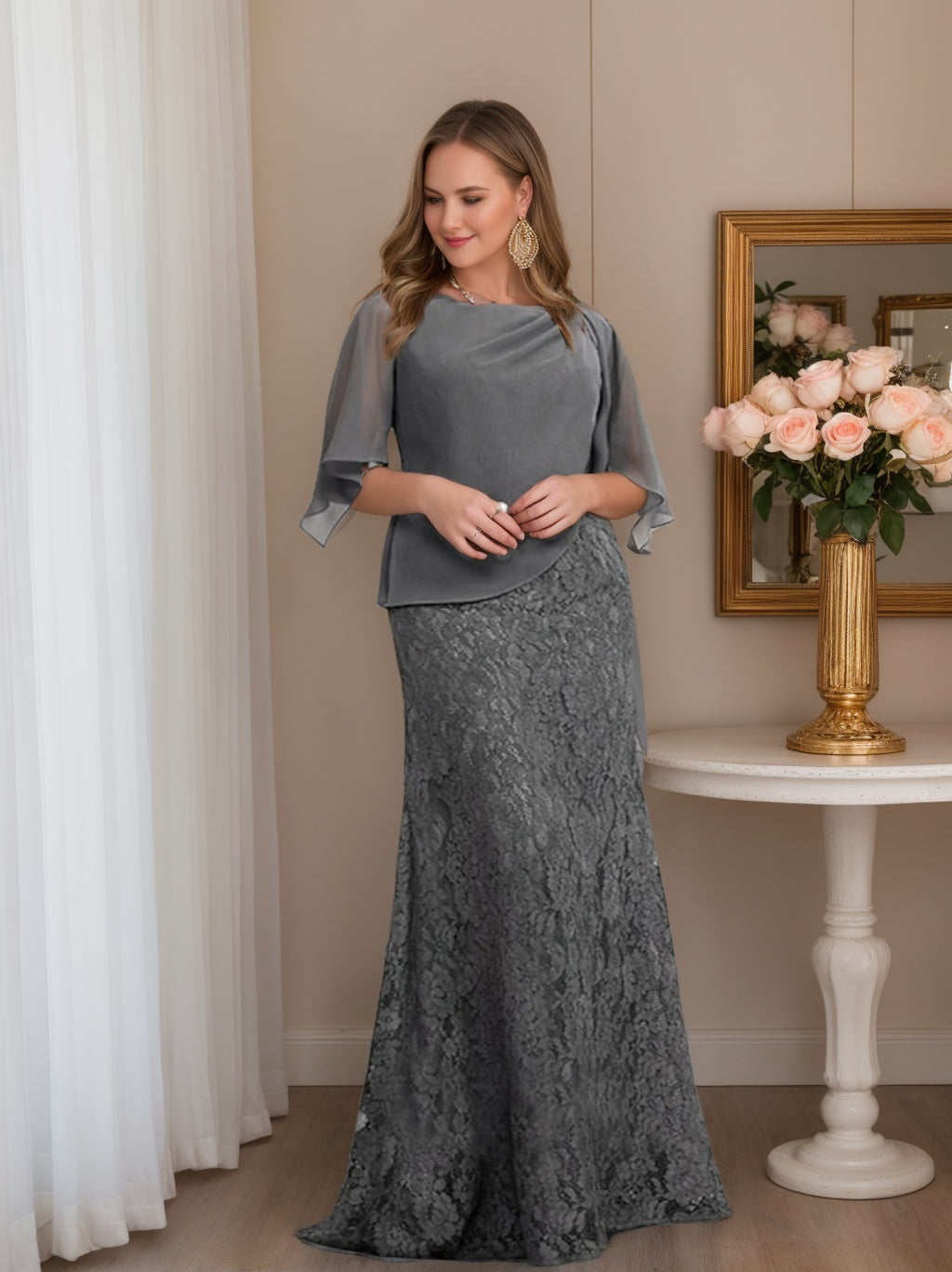 Mother Of The Bride Column And Sheath Dresses Featuring Applique