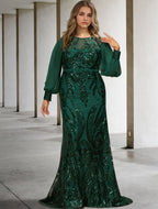 Sequined Mother Of The Bride Sheath Or Column Gowns