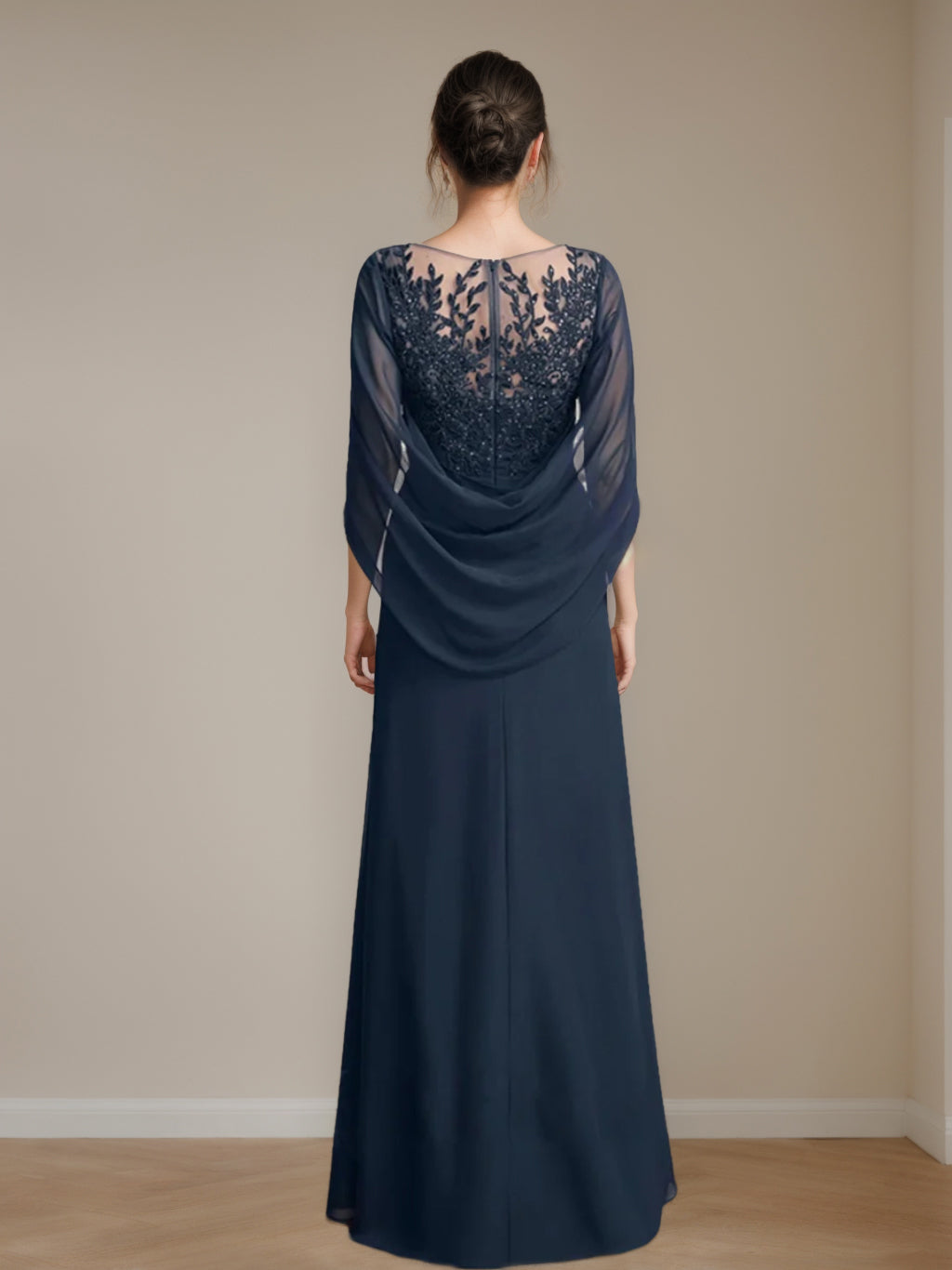 Floor Length A Line Princess Mother Of The Bride Dress Scoop Neck Sequins