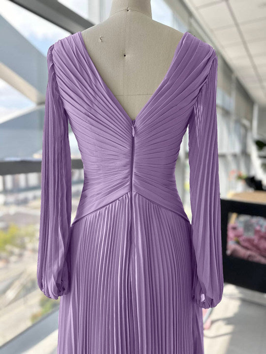 Plus Size V Neck A Line Princess Gown For Mother Of The Bride Ruched Detail