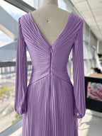 Plus Size V Neck A Line Princess Gown For Mother Of The Bride Ruched Detail