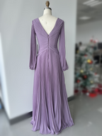 Plus Size V Neck A Line Princess Gown For Mother Of The Bride Ruched Detail