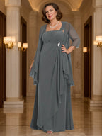 Spaghetti Strap A Line Mother Of The Bride Dress With Jacket