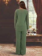 Elegant Mother of the Bride Pantsuits in Chiffon with Jacket