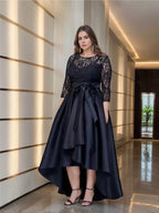 Plus Size Mother Of The Bride Dress Asymmetrical Scoop Neck A Line