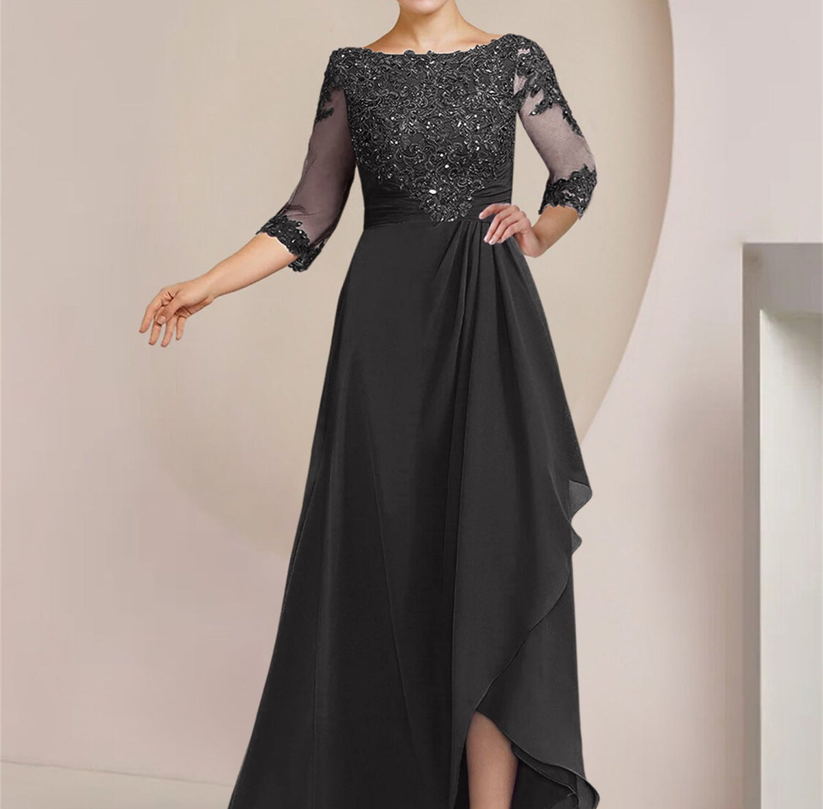 Floor Length Mother Of The Bride A Line Princess Scoop Dresses