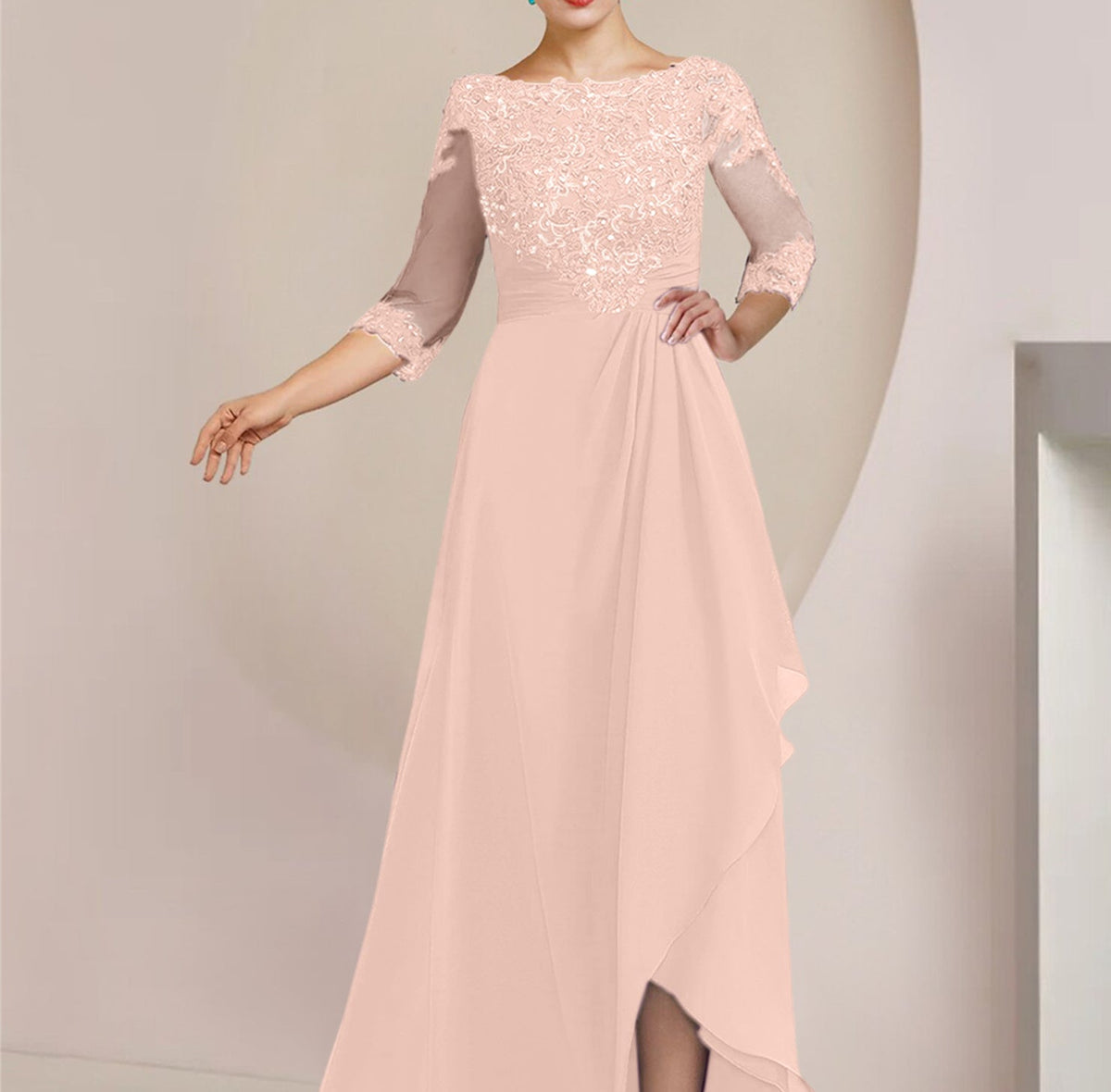 Floor Length Mother Of The Bride A Line Princess Scoop Dresses