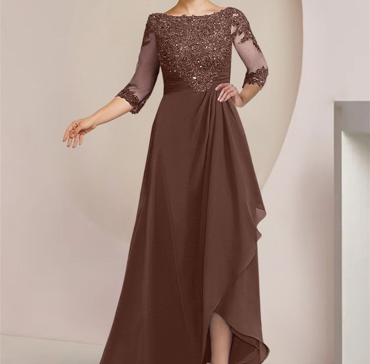 Floor Length Mother Of The Bride A Line Princess Scoop Dresses
