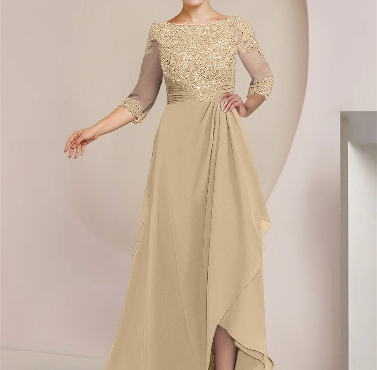 Floor Length Mother Of The Bride A Line Princess Scoop Dresses