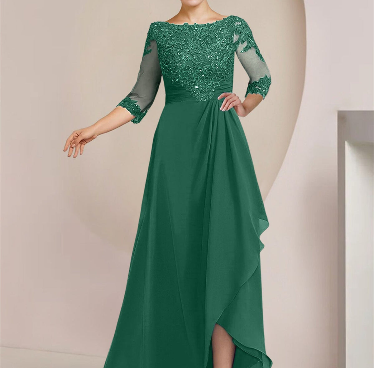 Floor Length Mother Of The Bride A Line Princess Scoop Dresses
