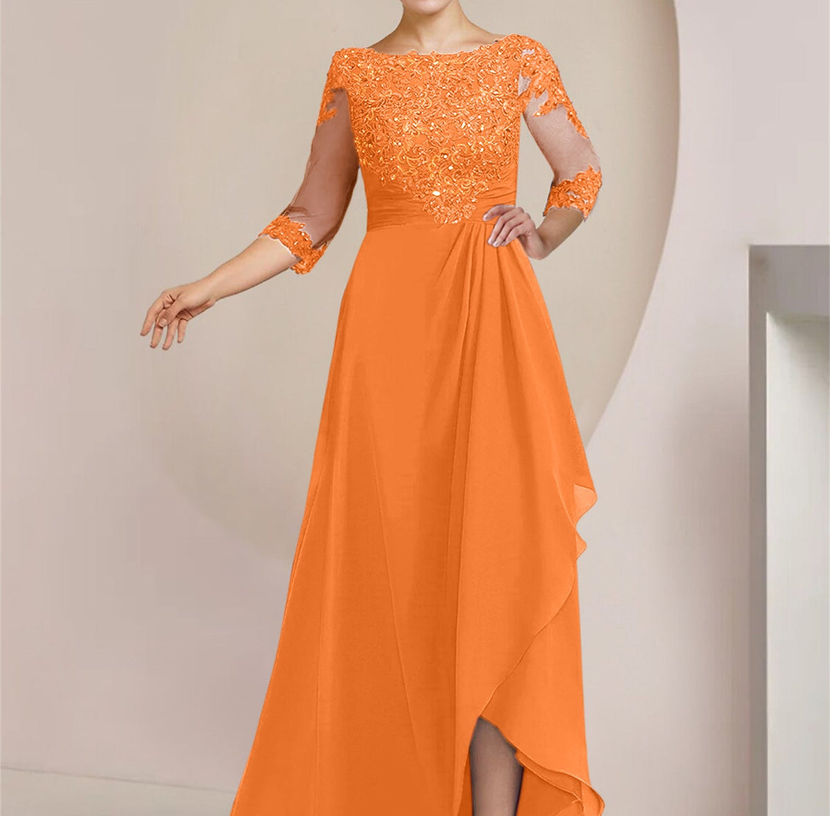 Floor Length Mother Of The Bride A Line Princess Scoop Dresses