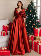 V Neck A Line Princess Gown For The Mother Of The Bride