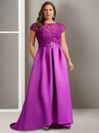 Plus Size Asymmetrical A Line Mother Of The Bride Dress With Appliques